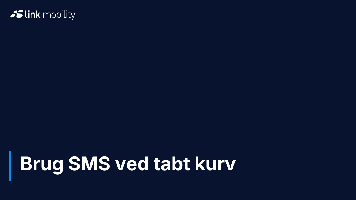 Brug SMS ved tabt kurv