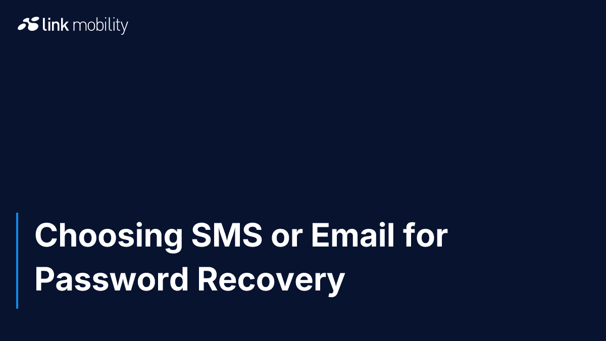 Choosing SMS or Email for Password Recovery