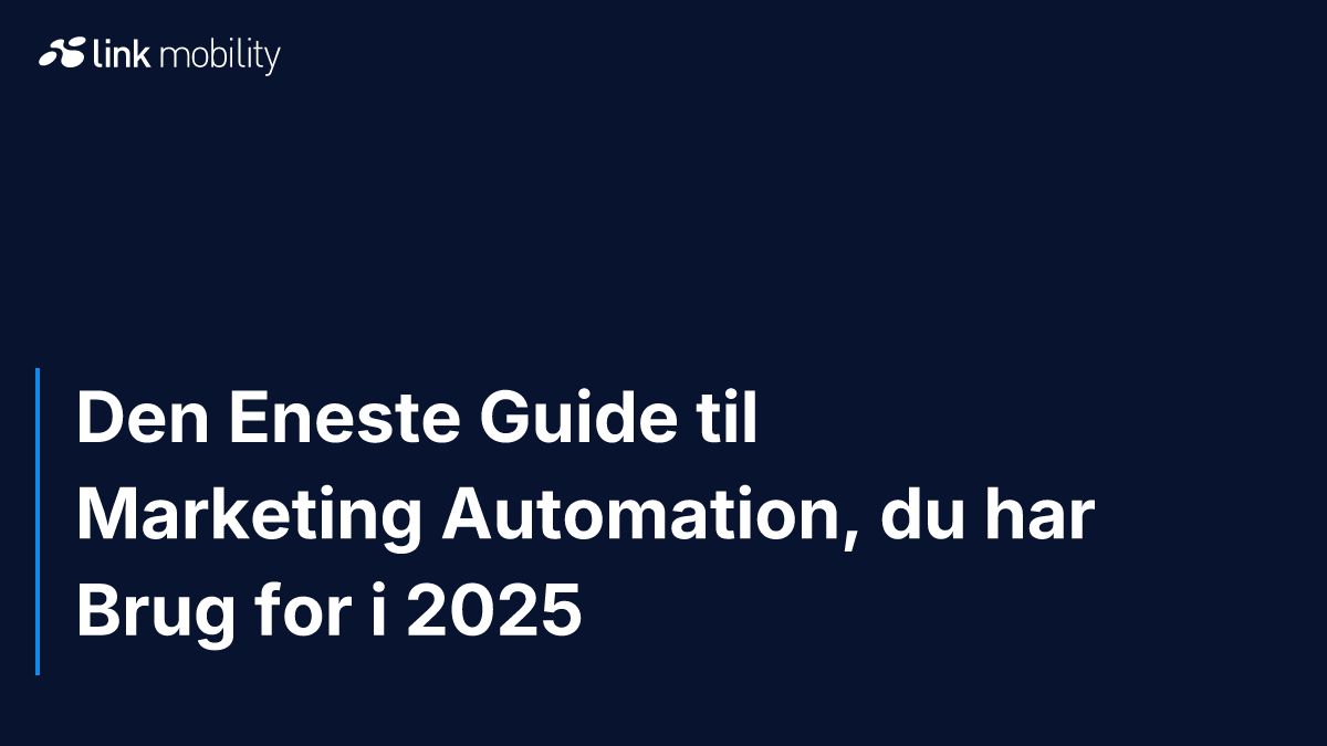Den Eneste Guide til Marketing Automation, du har Brug for i 2025