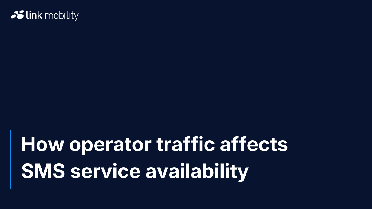 How operator traffic affects SMS service availability