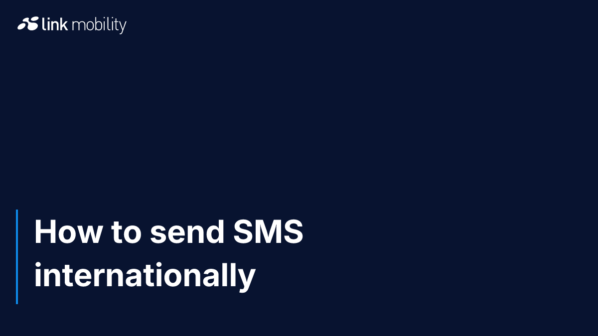 How to send SMS internationally