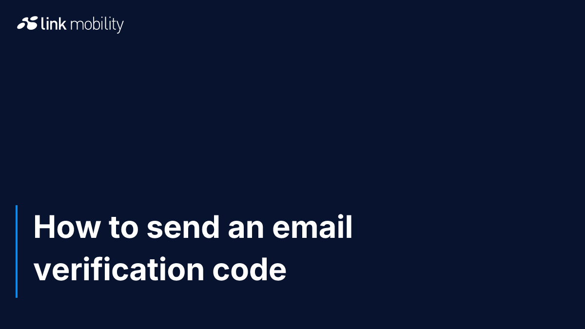How to send an email verification code