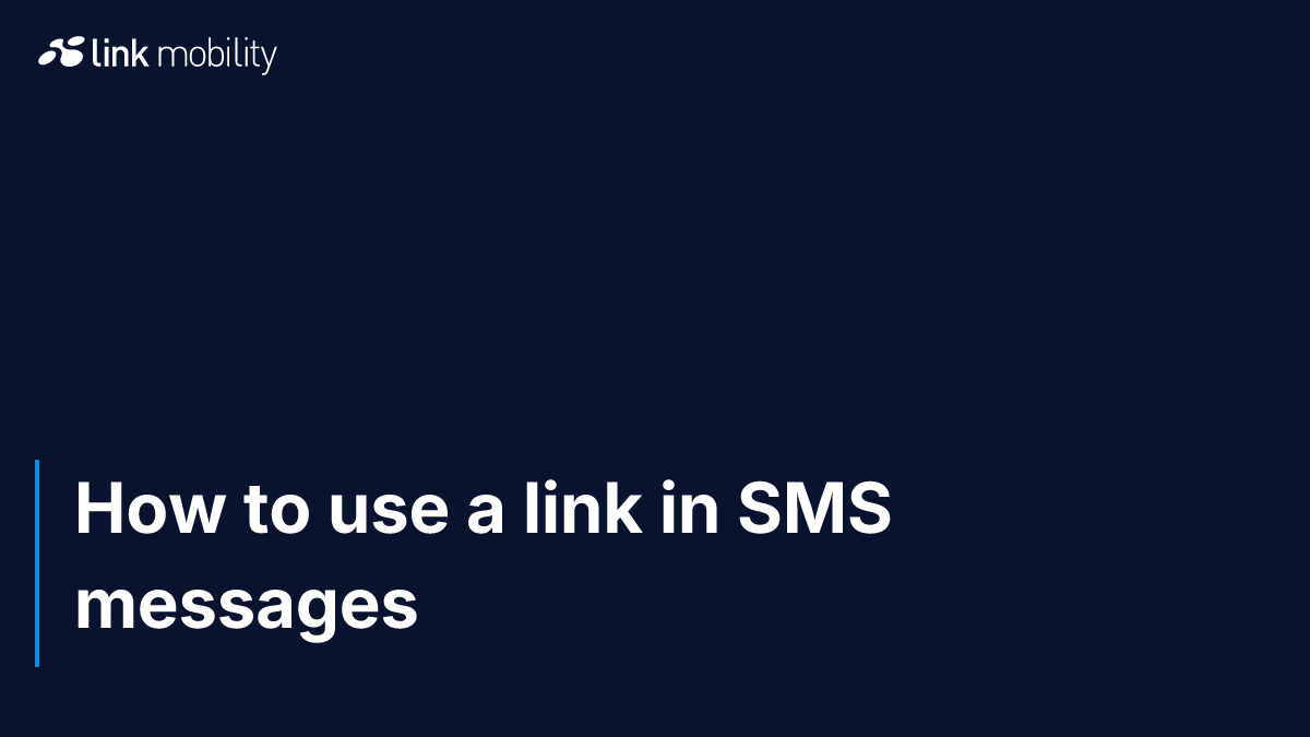 How to use a link in SMS messages