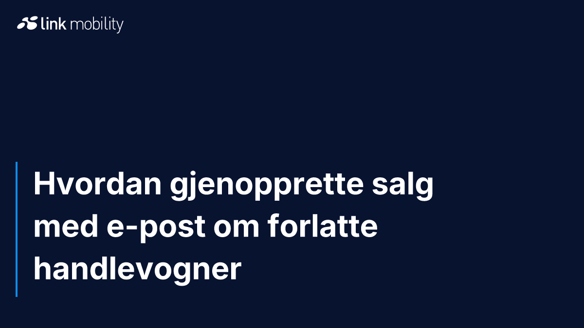 Hvordan gjenopprette salg med e-post om forlatte handlevogner