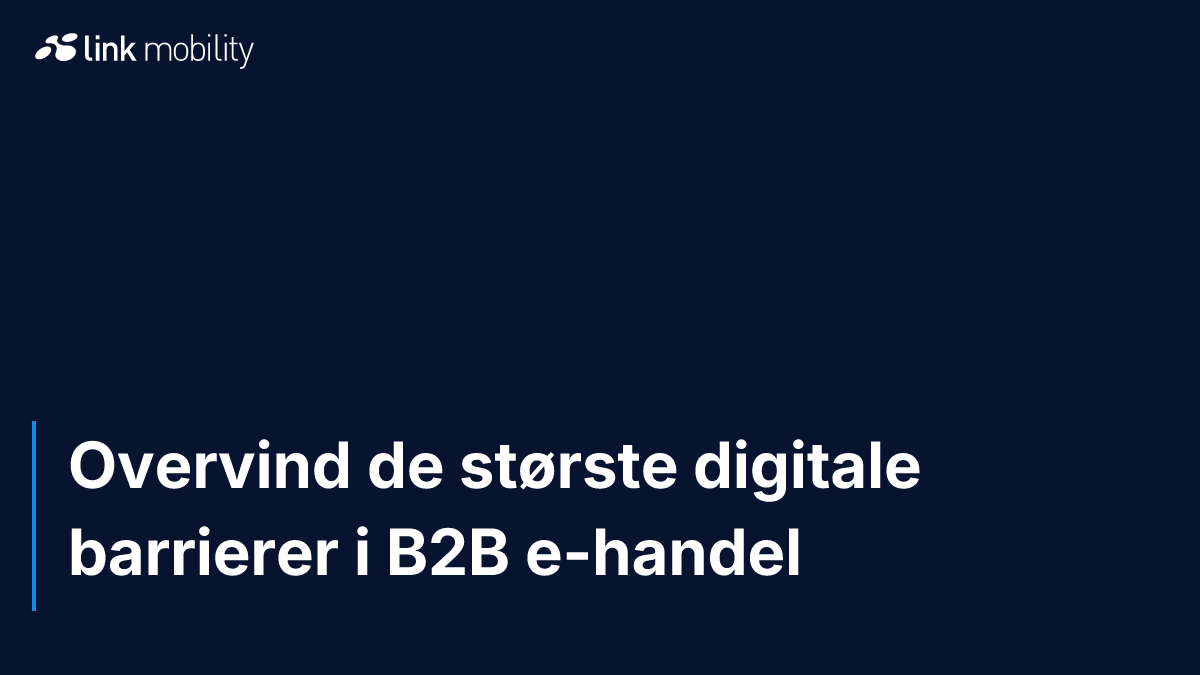 Overvind de største digitale barrierer i B2B e-handel