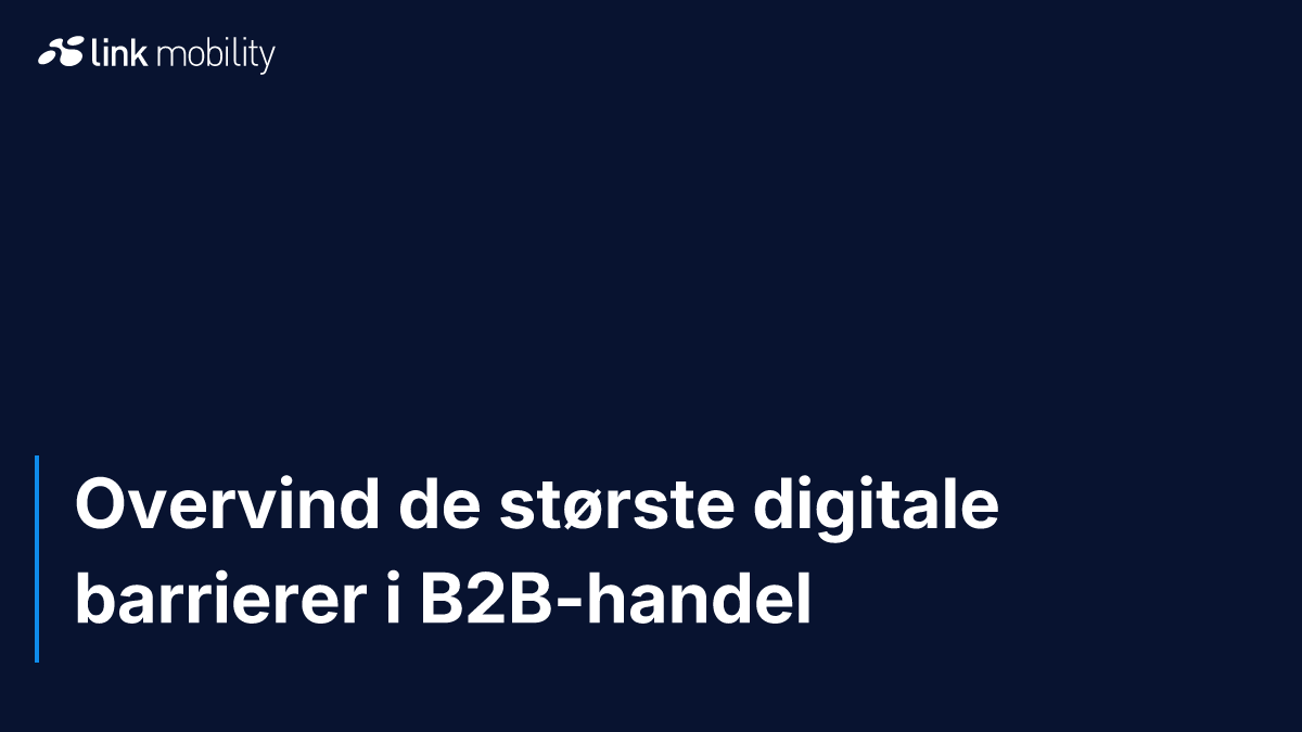 Overvind de største digitale barrierer i B2B-handel