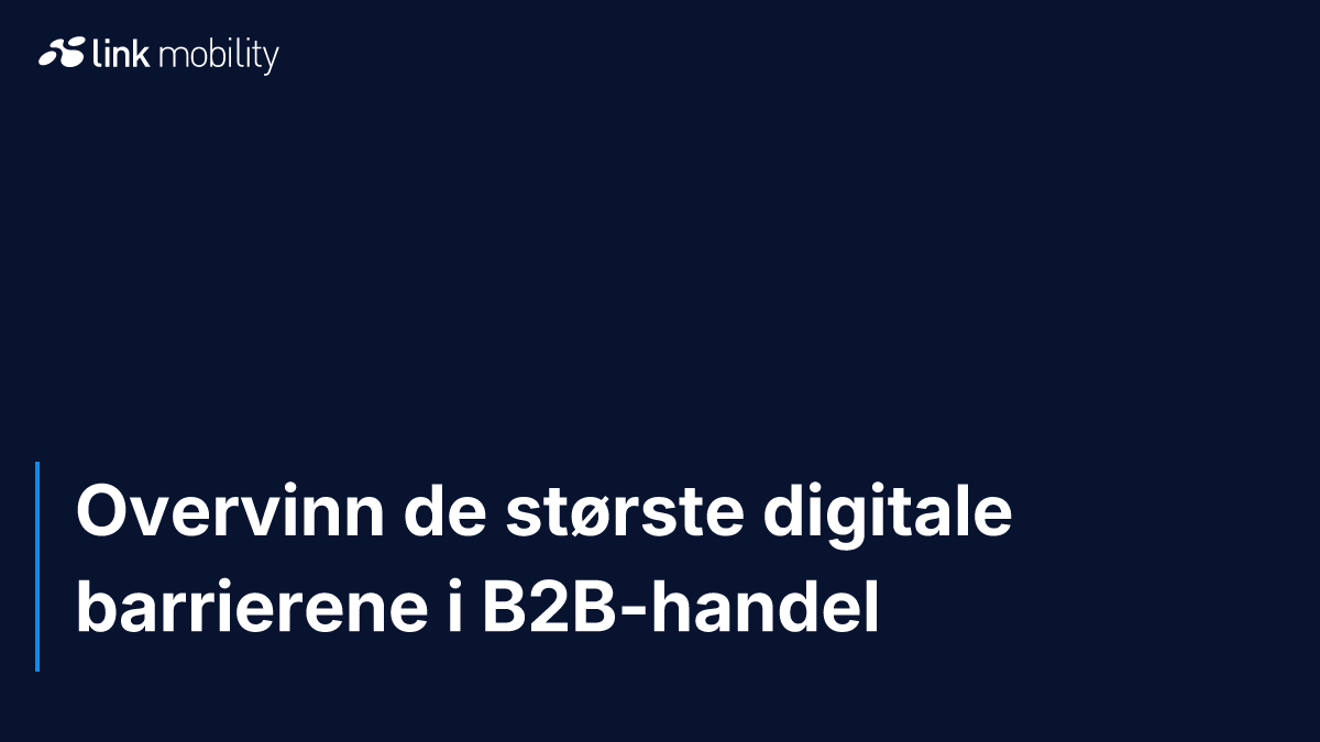 Overvinn de største digitale barrierene i B2B-handel
