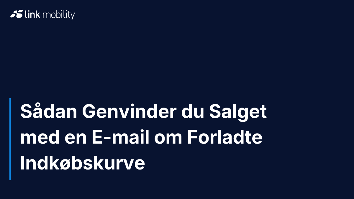 Sådan Genvinder du Salget med en E-mail om Forladte Indkøbskurve