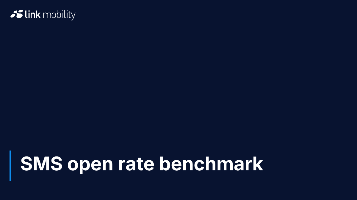 SMS open rate benchmark