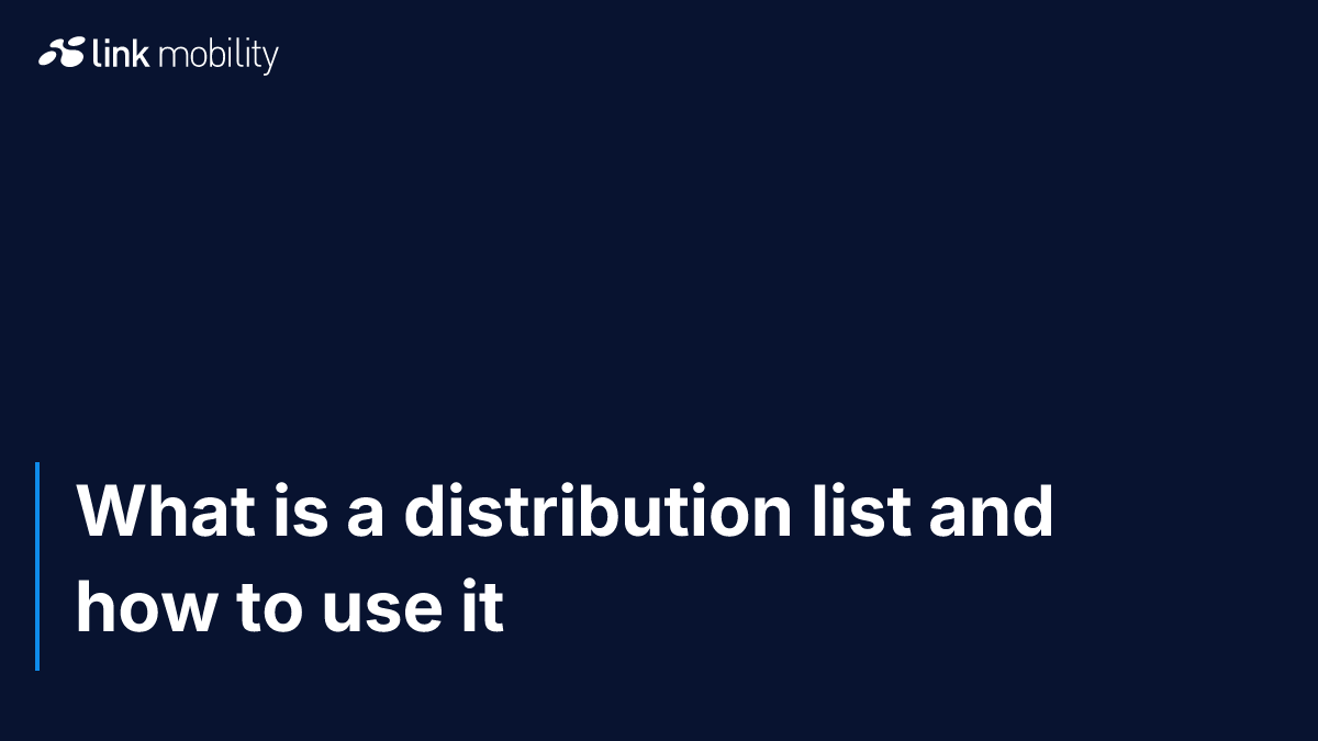 What is a distribution list and how to use it