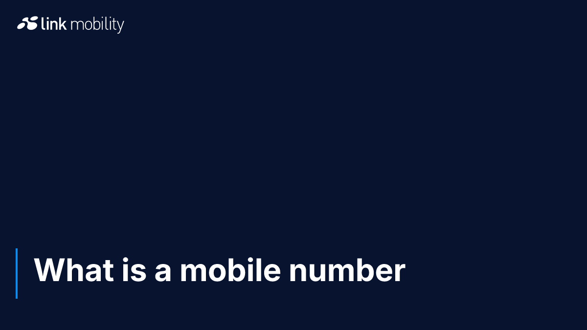 What is a mobile number