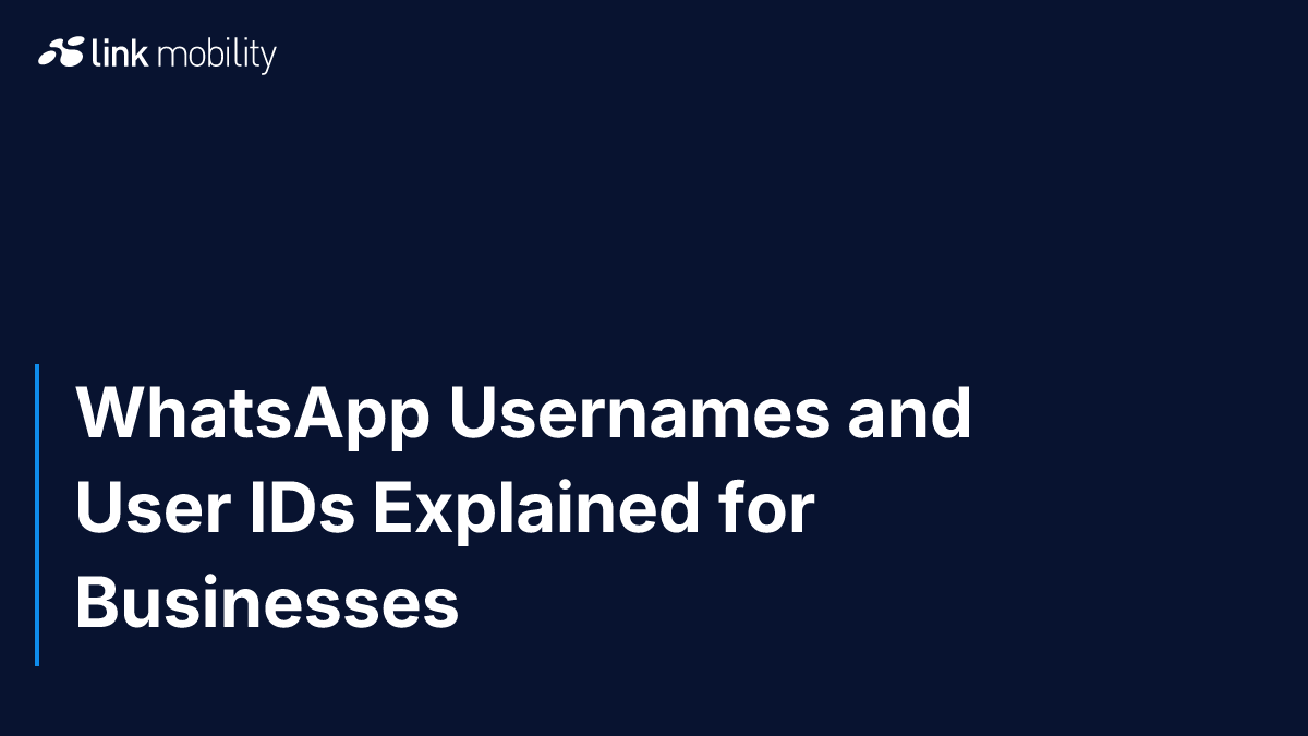 WhatsApp Usernames and User IDs Explained for Businesses