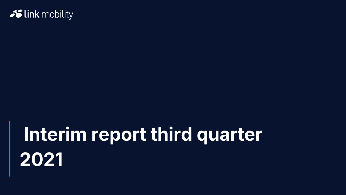  Interim report third quarter 2021