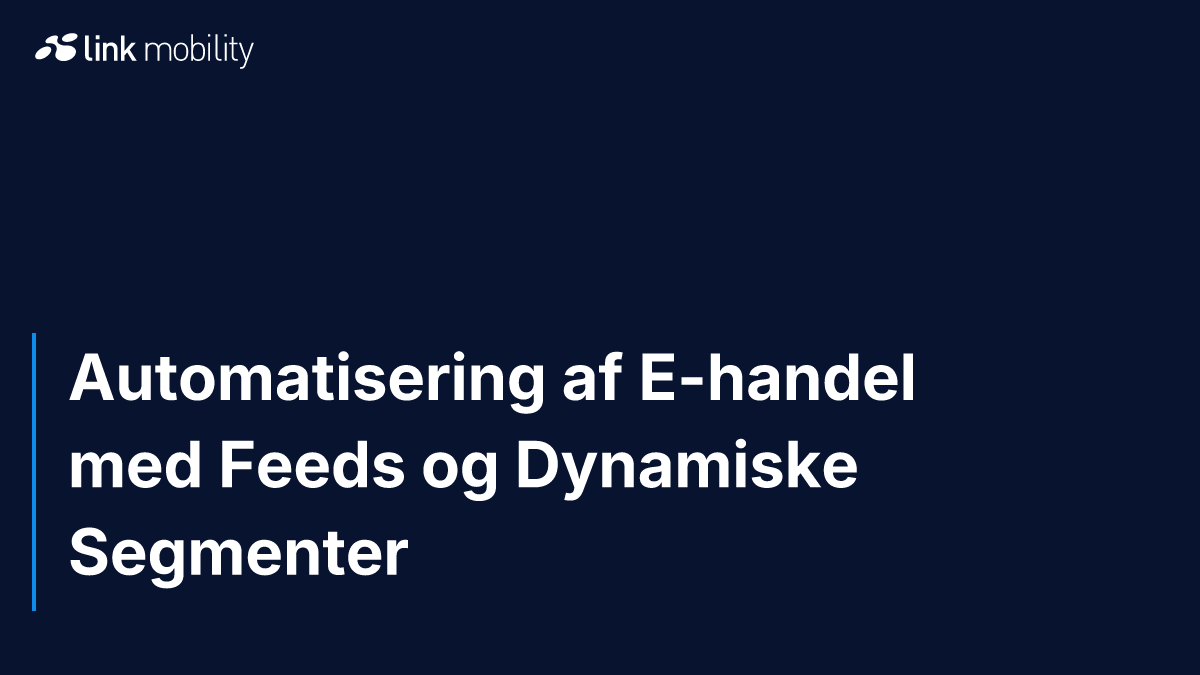Automatisering af E-handel med Feeds og Dynamiske Segmenter