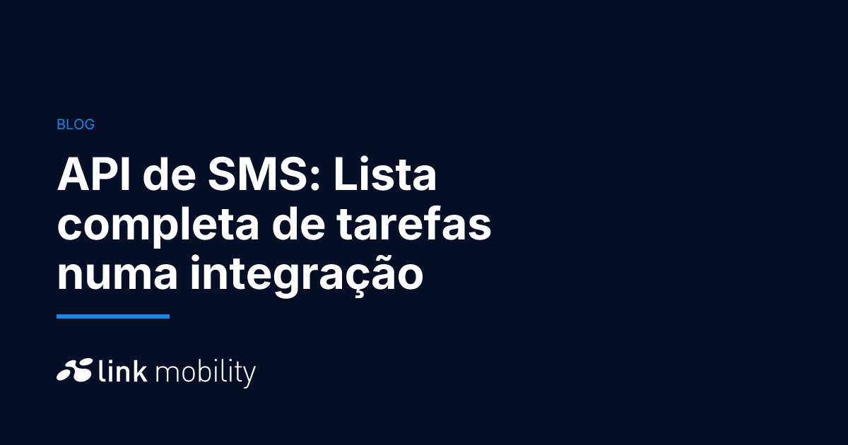 API de SMS: Lista completa de tarefas numa integração