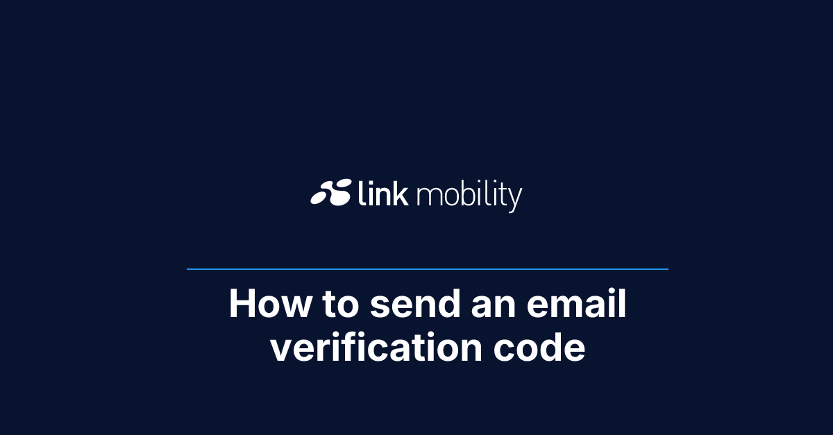 How to send an email verification code