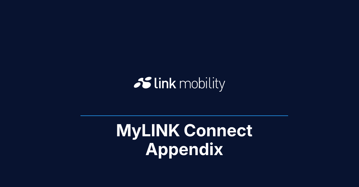 MyLINK Connect Appendix