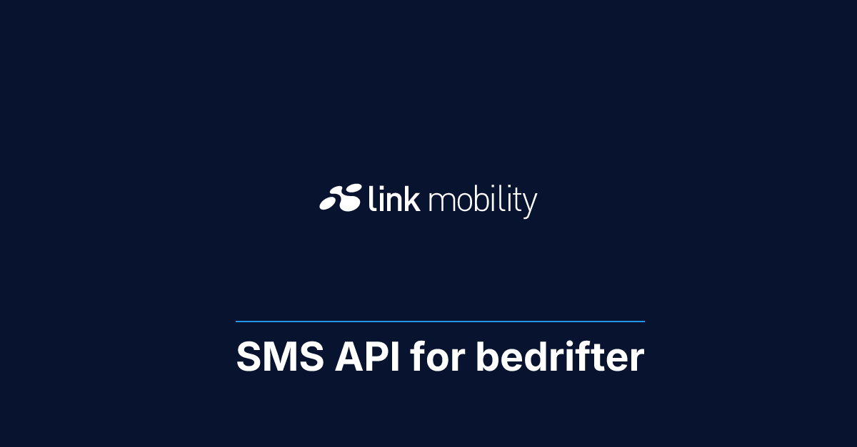 SMS API for bedrifter