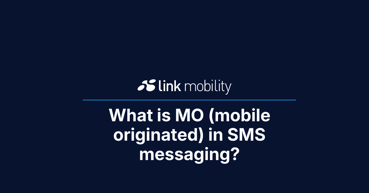 What is MO (mobile originated) in SMS messaging?