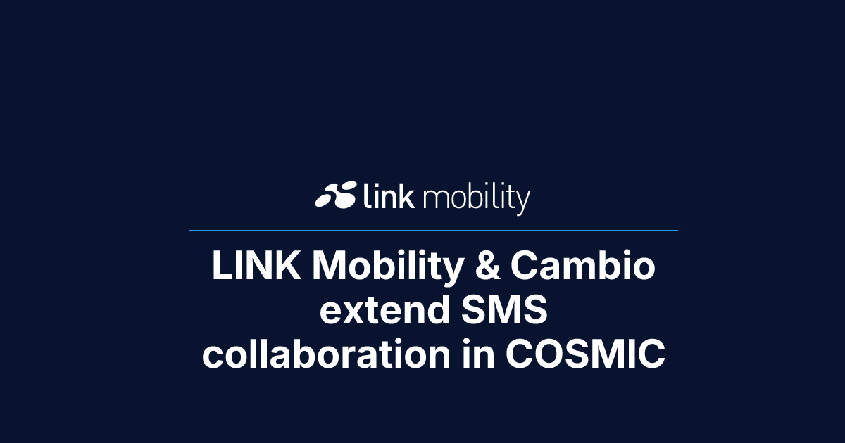 LINK Mobility & Cambio extend SMS collaboration in COSMIC