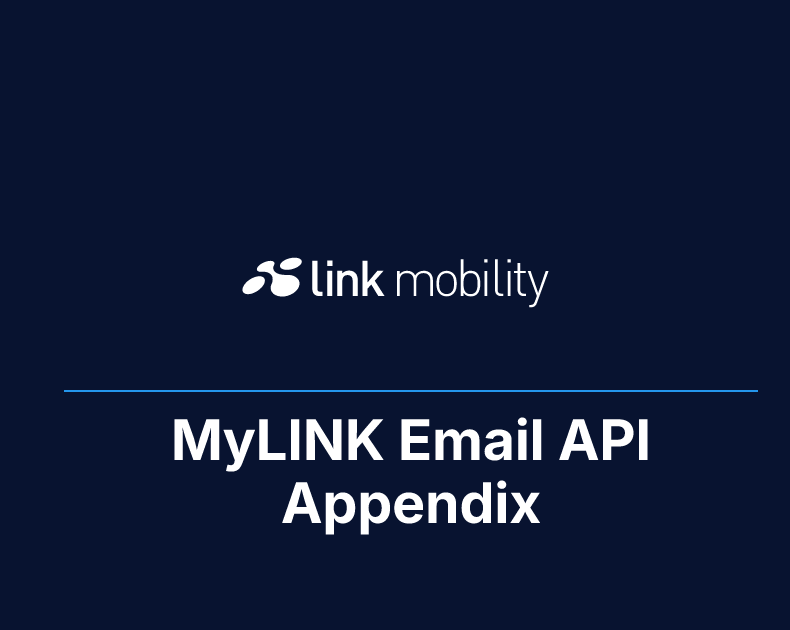 MyLINK Email API Appendix