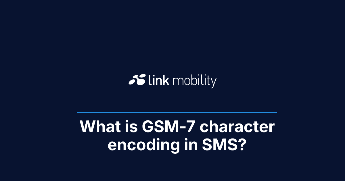What is GSM-7 character encoding in SMS?