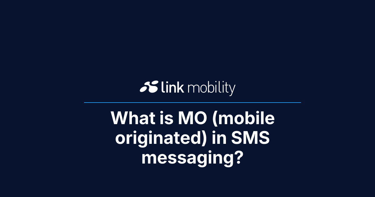 What is MO (mobile originated) in SMS messaging?