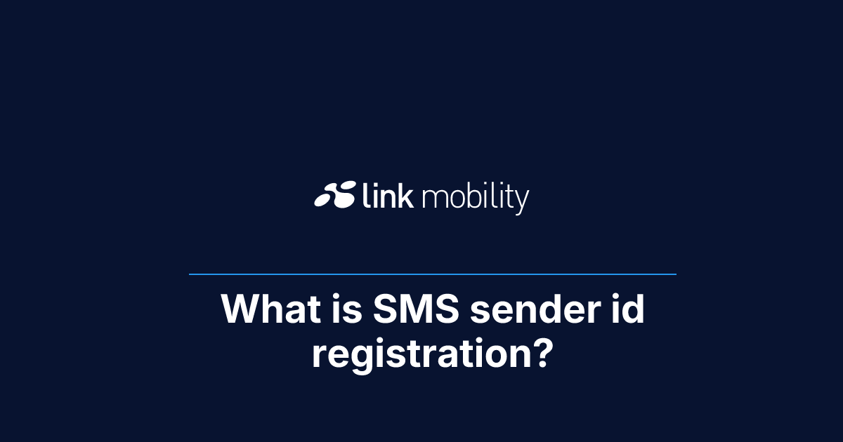What is SMS sender id registration?